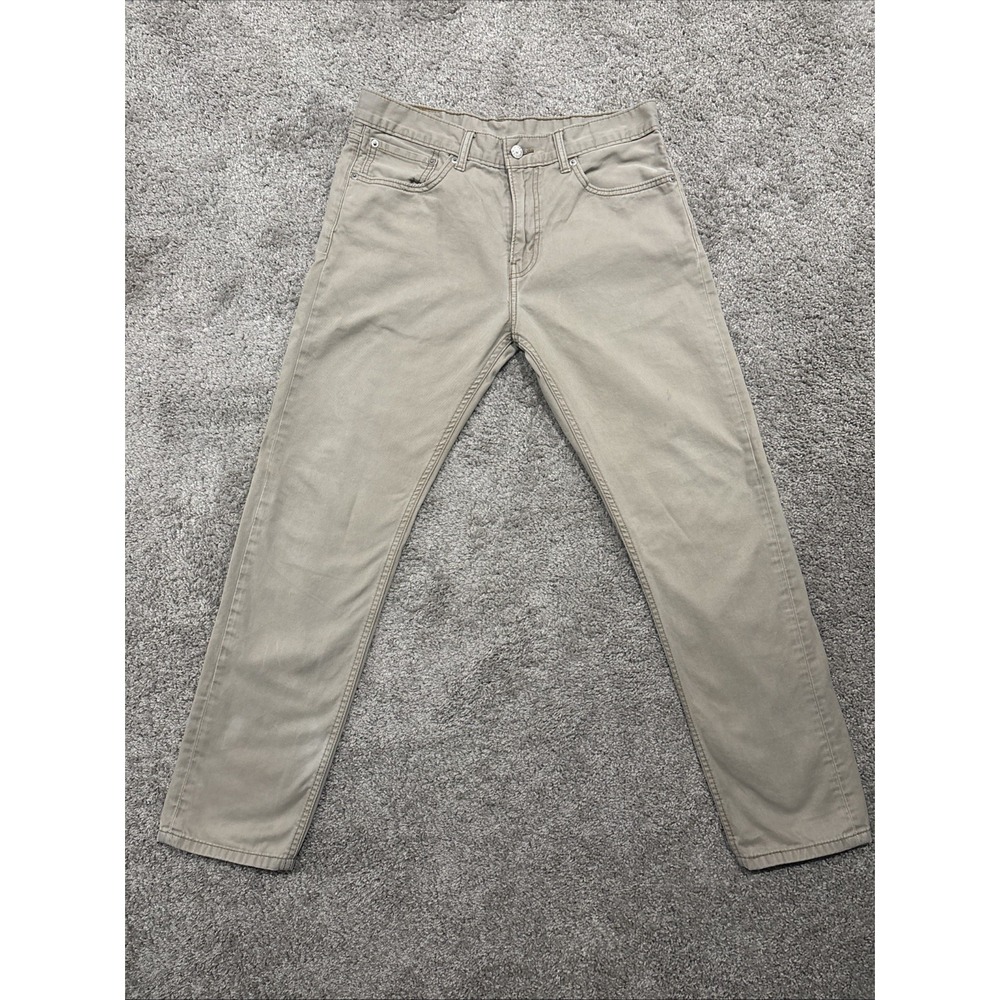 Levis 508‎ Jeans Mens 32x32 Tan Khaki 5-Pocket Relaxed White Tab Tapered Ankle